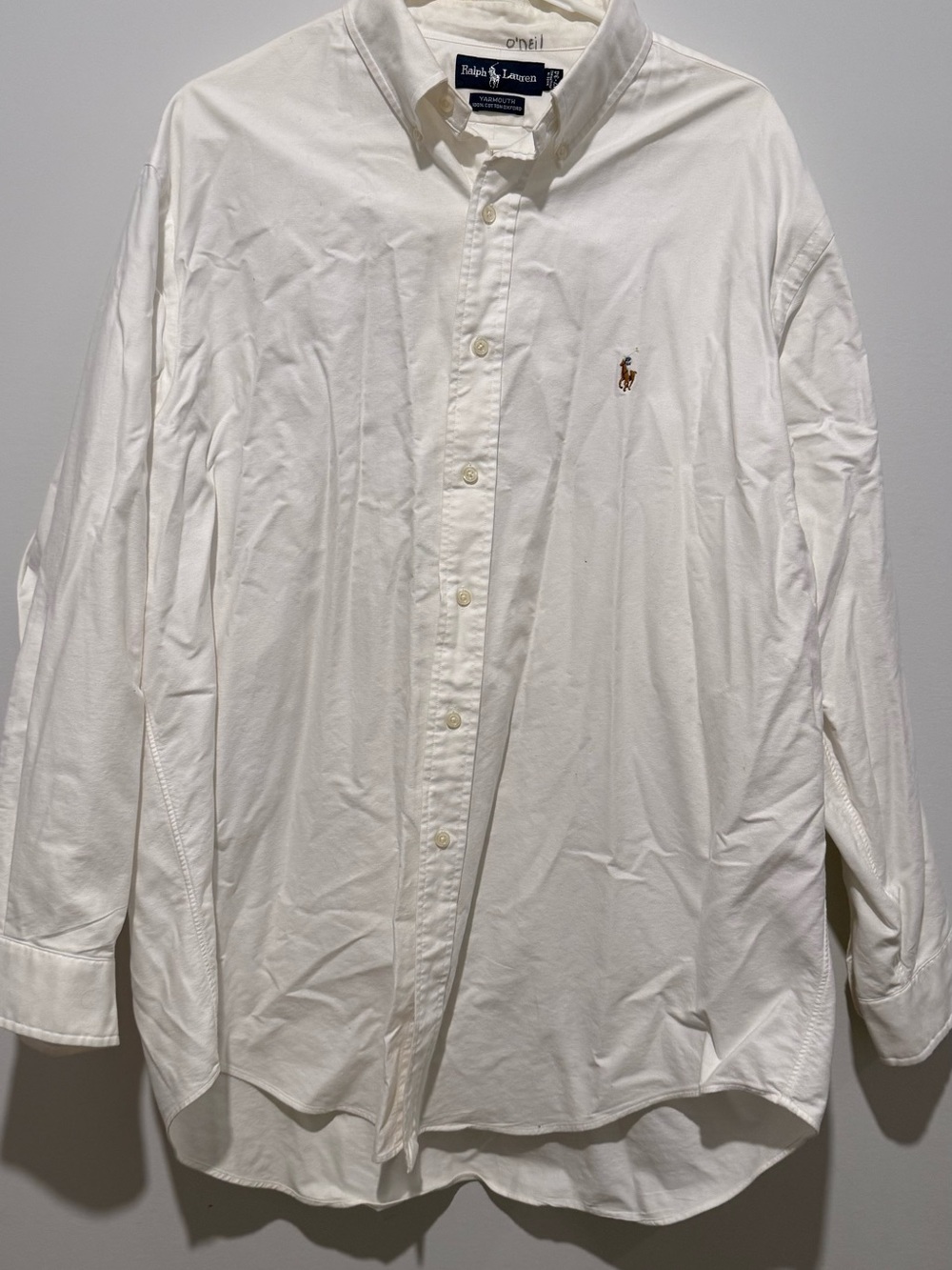 Ralph Lauren Men’s White Button-Down Oxford Shirt